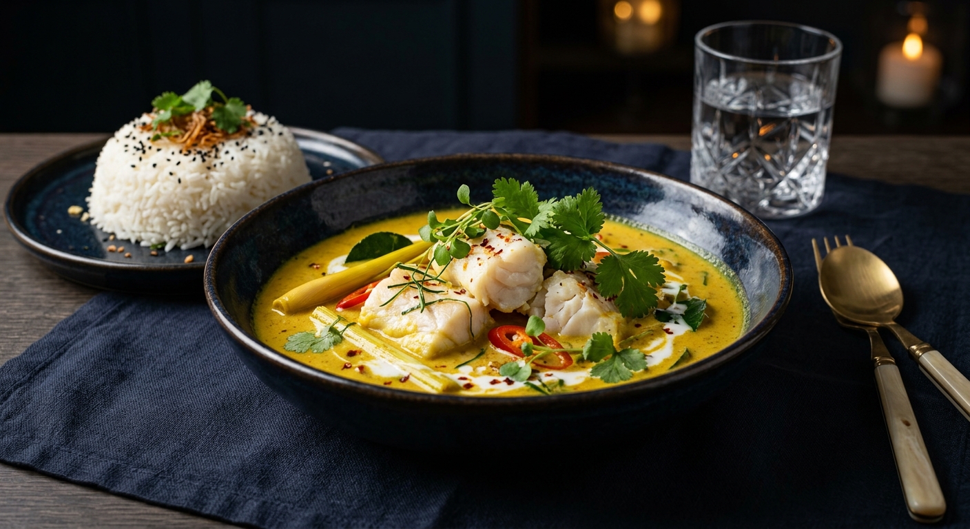 Double-cliquez pour agrandir Curry de Poisson à la Citronnelle