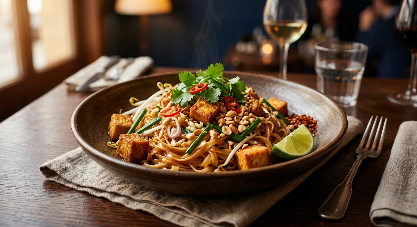 Double-cliquez pour agrandir Pad Thaï de Tofu Croustillant