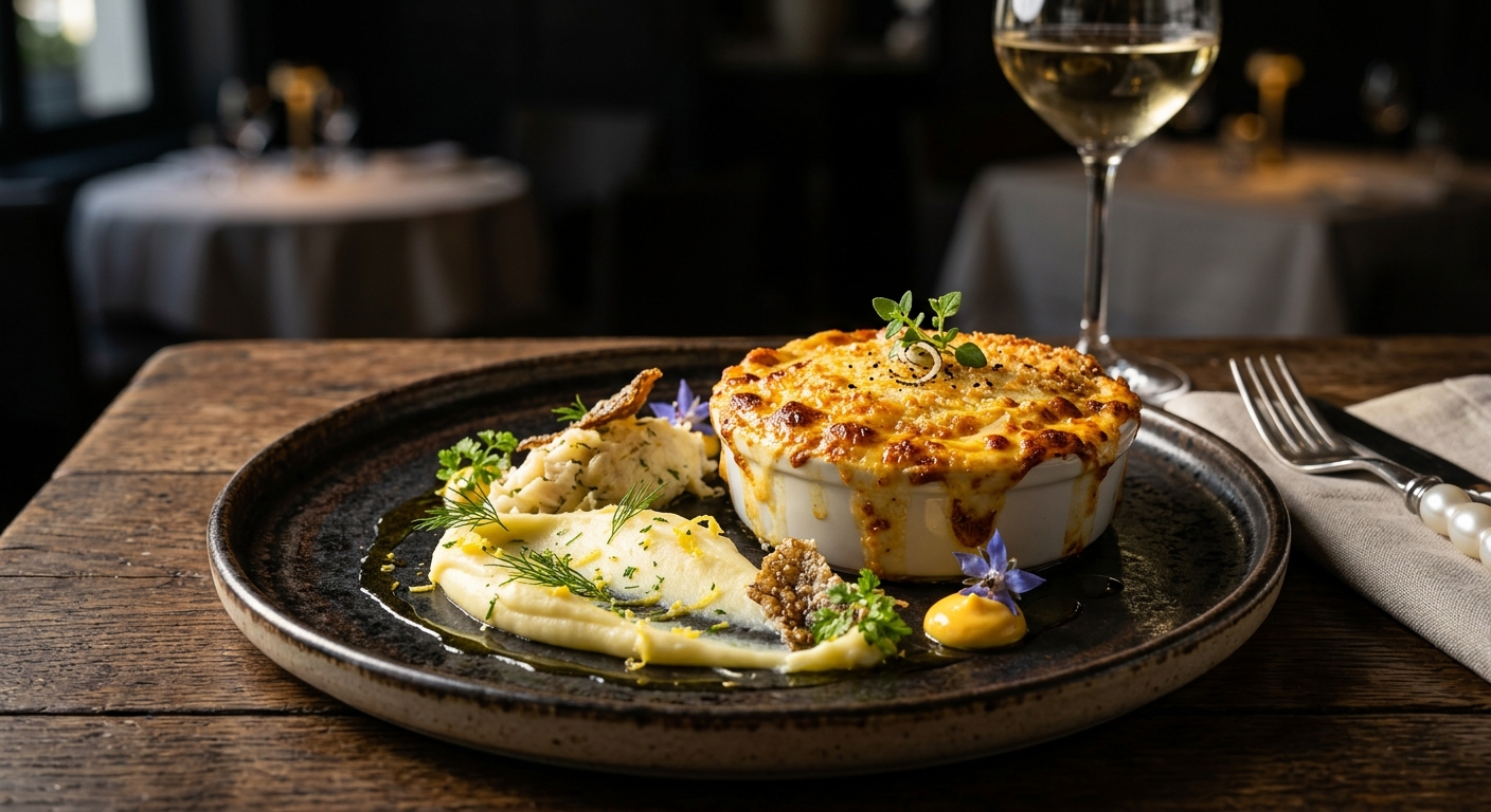 Double-cliquez pour agrandir Brandade de Morue Gratinée