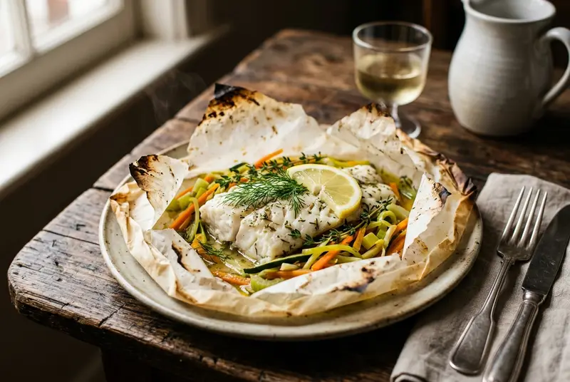 Filet de Lieu Noir en Papillote