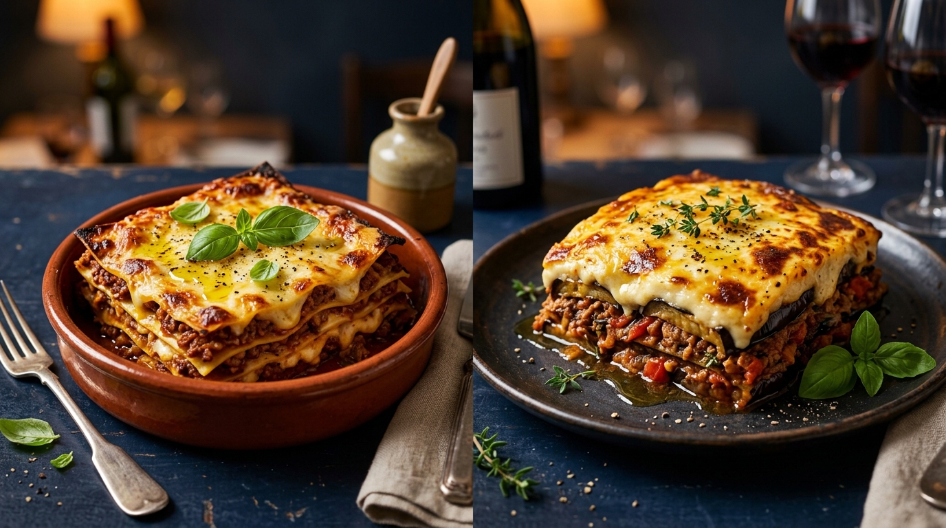 Double-cliquez pour agrandir Lasagnes ou Moussaka